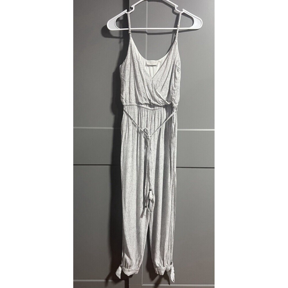 Dress Forum Los Angeles Strappy V Neck Side Slit Jumpsuit Tie Knot Leg Hem Small
